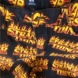 H&M Black and Yellow Stranger Things Graphic Pants